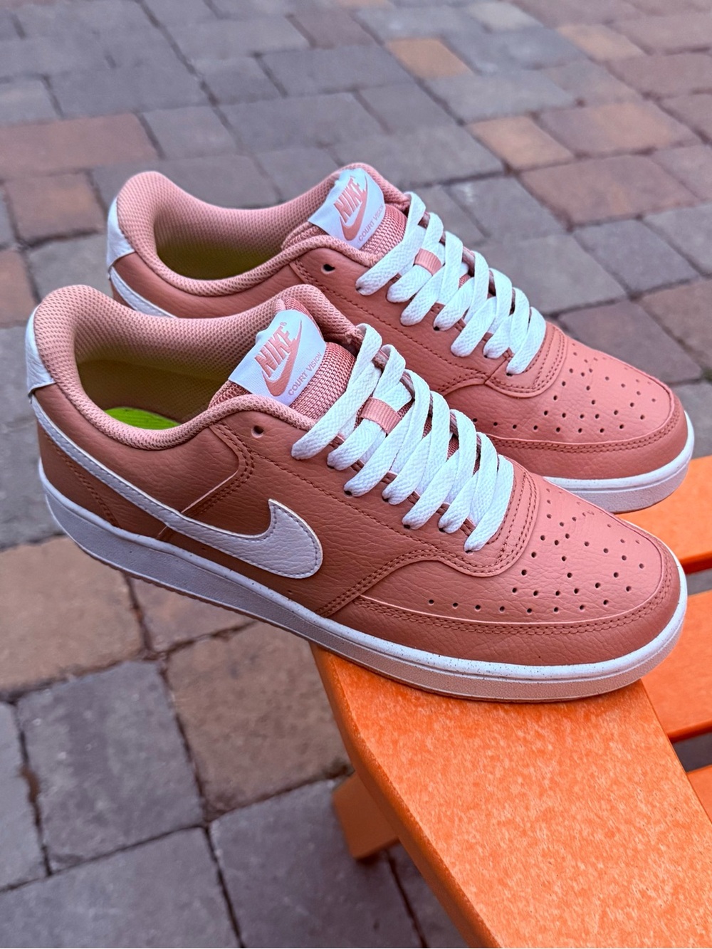 Women’s Nike Court Vision Low Next Nature Athletic Sneakers 'Rose Whisper' Sz 9